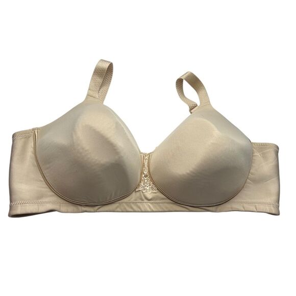 Vanity Fair Cream Full-Coverage Bra 44D lined wireless - Picture 1 of 5